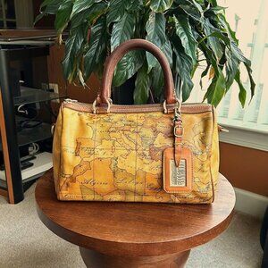 ALVIERO MARTINI Geo Classic Boston Bag, Honey Tan
